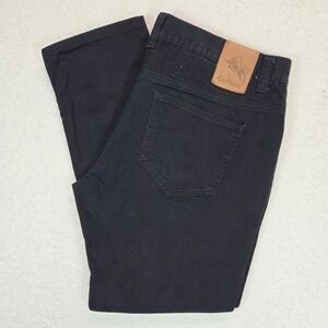 ReFuel Men's Moto Biker Jeans 40x30 Black Ribbed Knee Modern Fit Denim